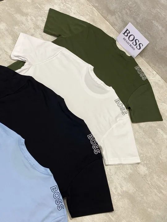 Camiseta Hugo Boss Importada - T-Shirt Logo Frontal e Ombro