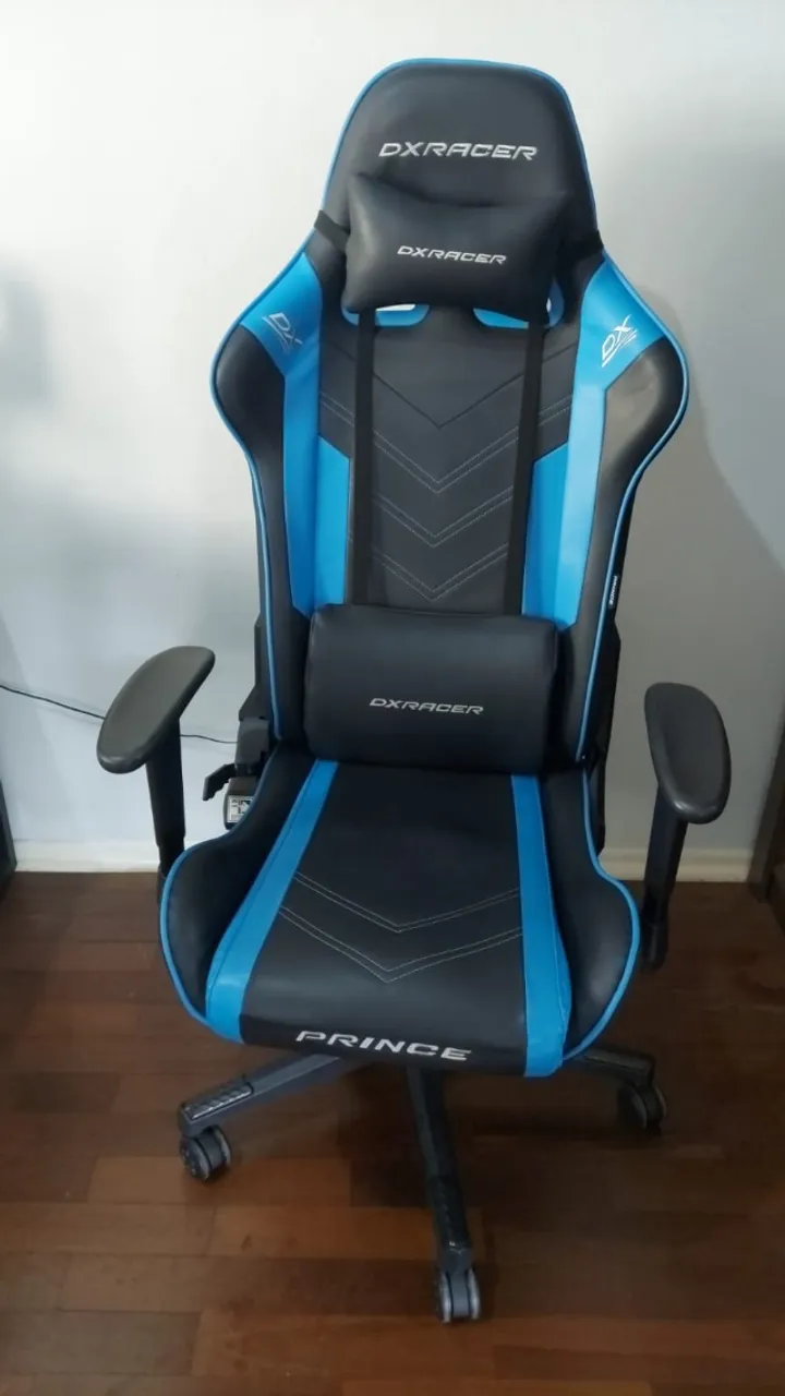 Cadeira Gamer DXRacer Prince Preta e Azul
