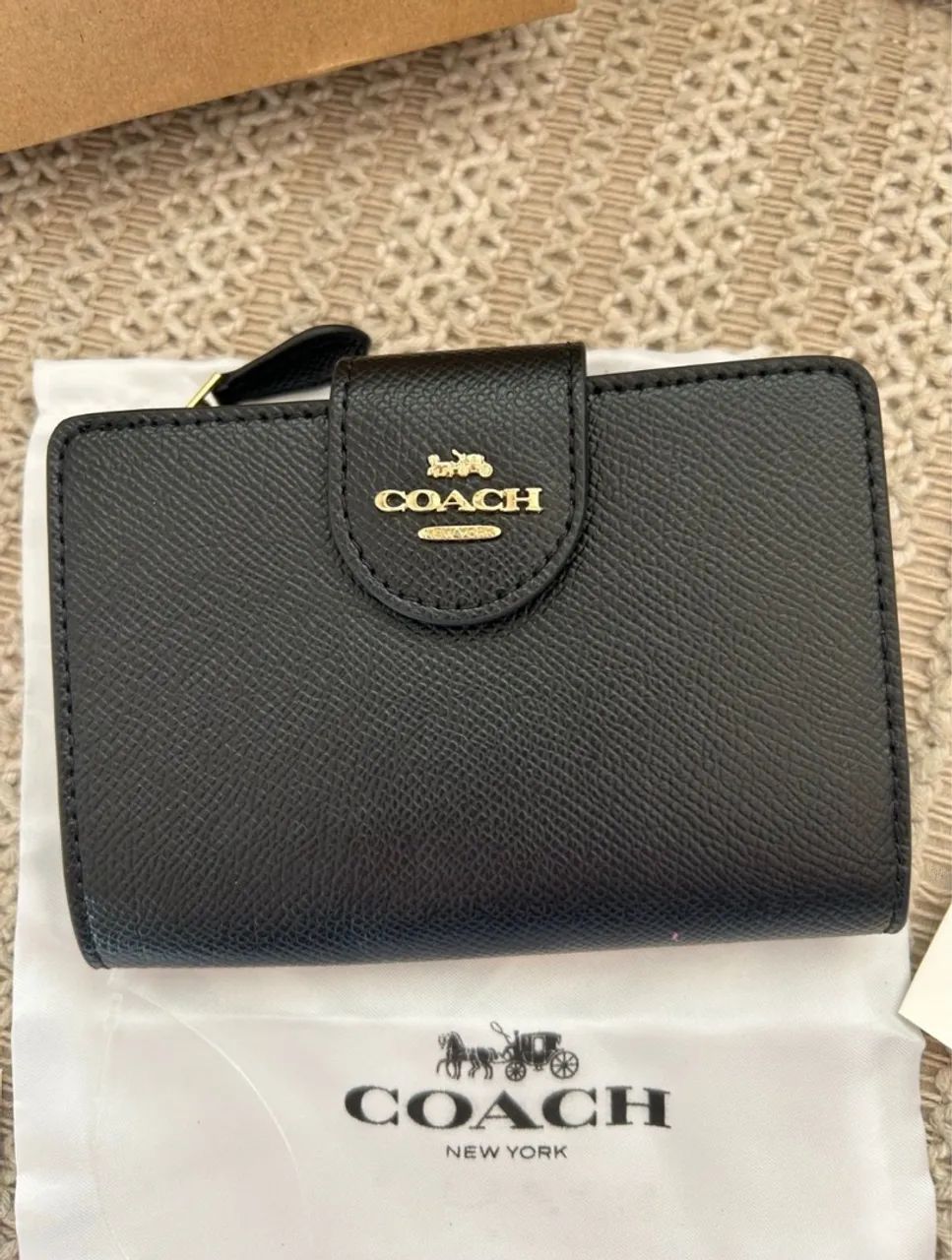 carteira coach corner zip preto coach - Foto 2
