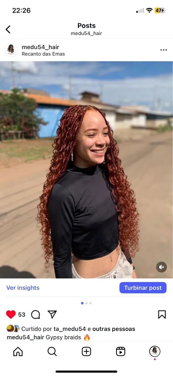 Tranças com cachos 