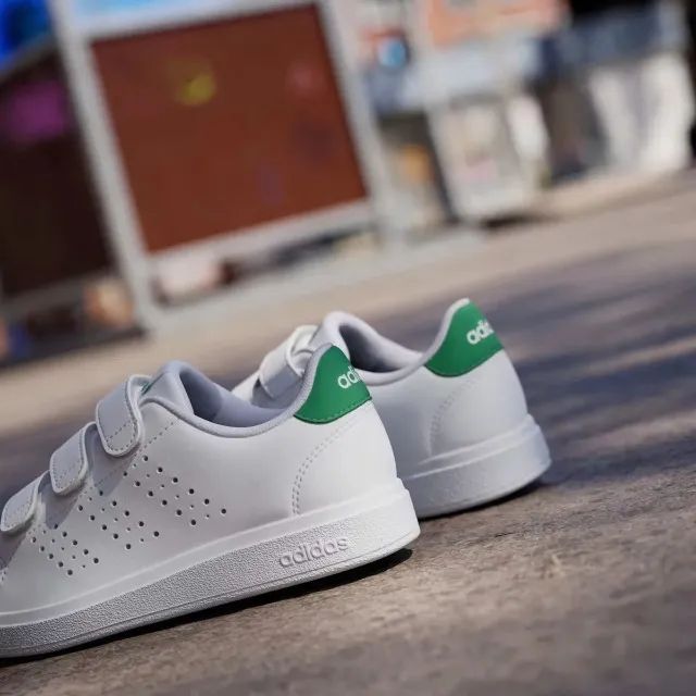 Tênis Advantage Base 2.0 Infantil Branco E Verde Com Velcro - Foto 4