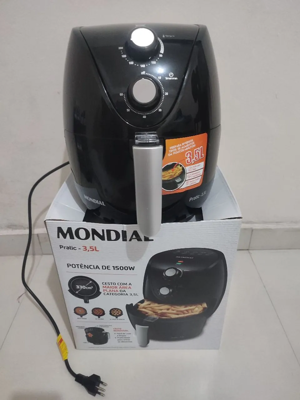 Fritadeira Elétrica Air Fryer Mondial Pratic 3,5L 1500W