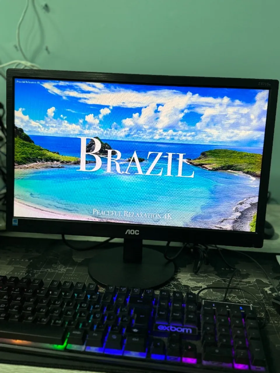 Monitor Aoc Led, 18.5 polegadas, Widescreen, Vga - E970swnl