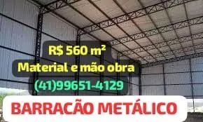 BARRACÃO METÁLICO R$ 550 m²