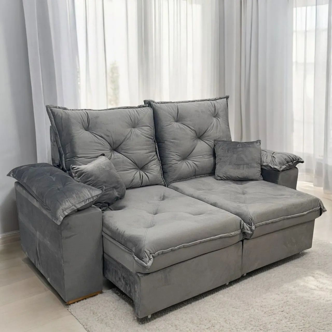 Sofá retrátil e reclinável premium super confortável!! 544tt66 - Foto 5