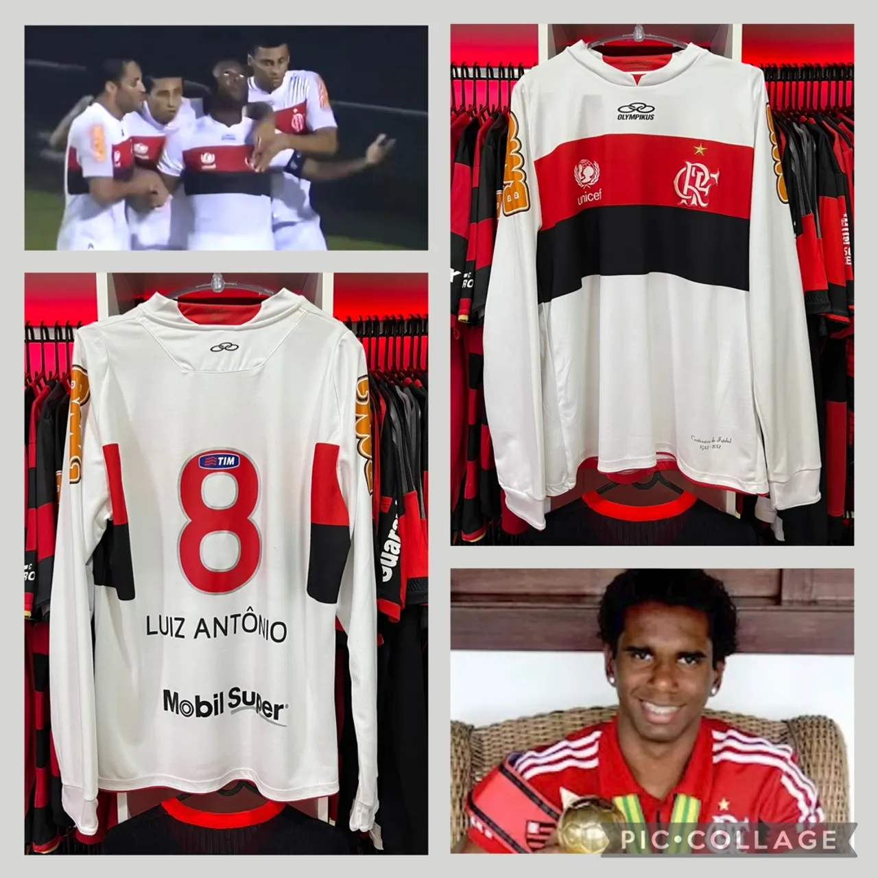 Camisa de Jogo Manga Longa - Luiz Antônio (8) - Centenário / Flamengo 2012