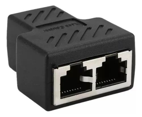 Duplicador Conector Extensor Rj45 Preto