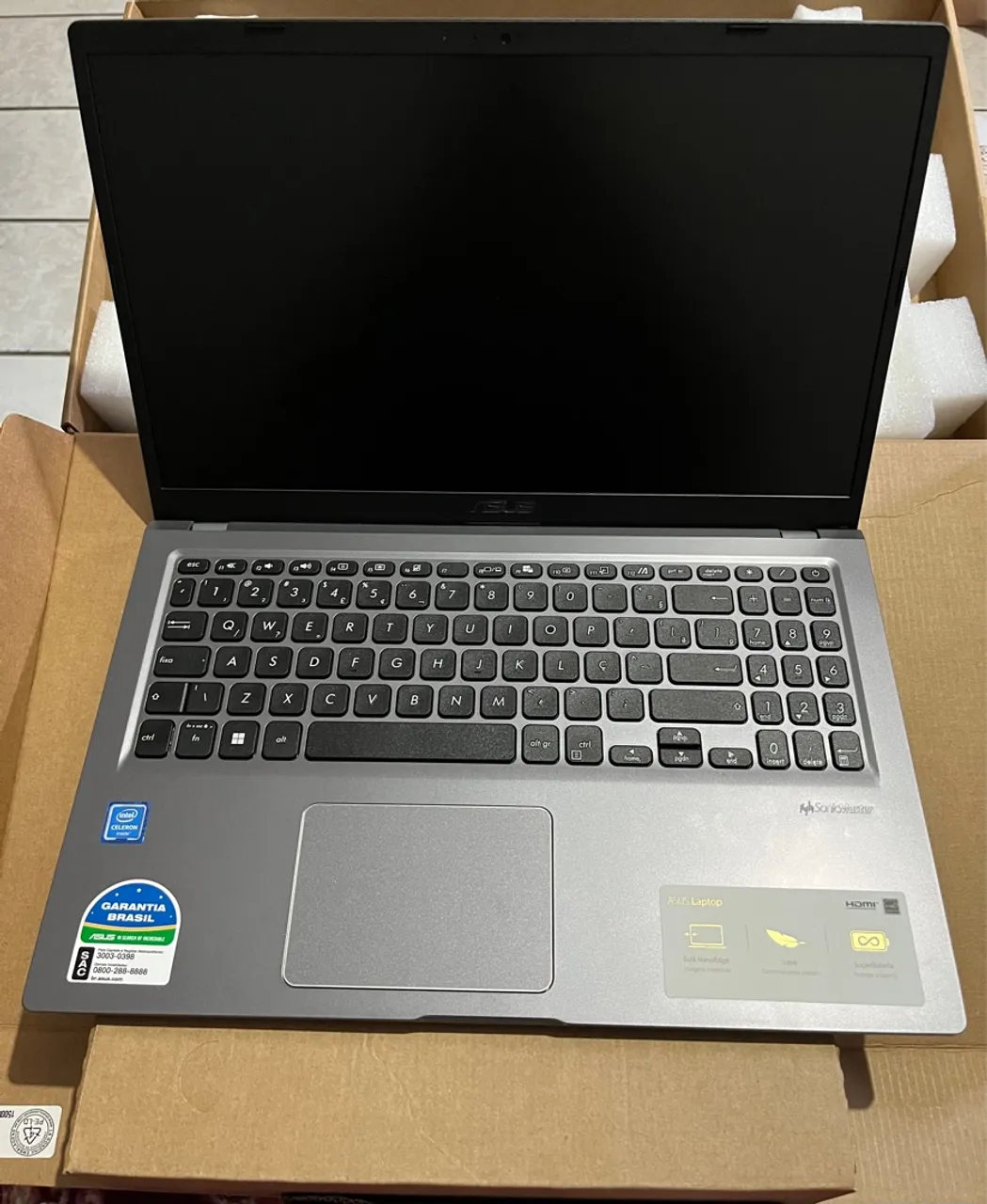 Notebook ASUS com Intel Celeron - Novo!