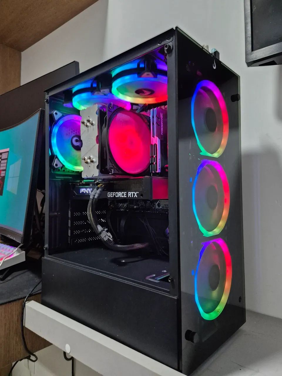 Pc Gamer  RTX 3060 Ti + Ryzen 5 5600 + Ssd Nvme M.2 + 16GB