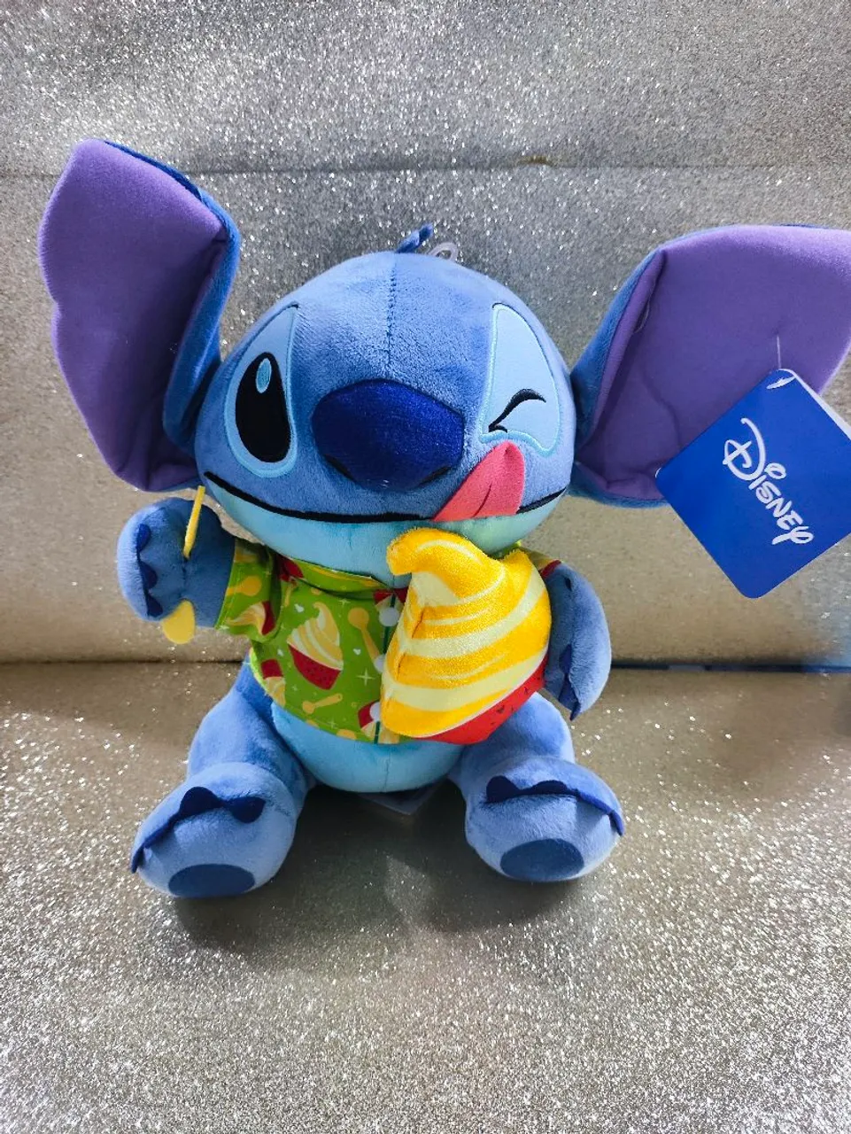 Pelúcia Stitch com Sorvete Disney Store 30cm