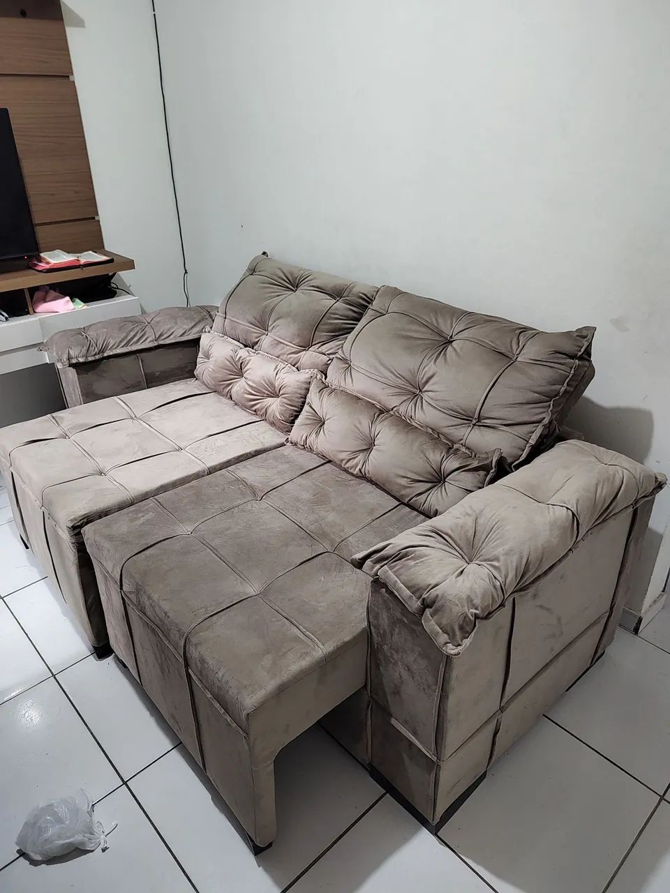 Sofá retratil e reclinável novo - Foto 4