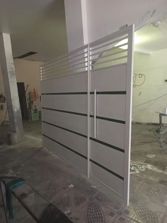 Portão 100% galvanizado com instalação 64842052992770123