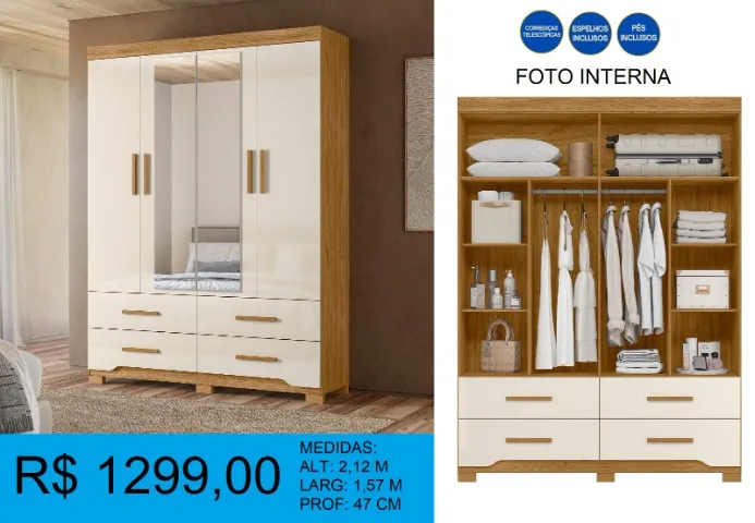 Guarda roupa a pronta entrega