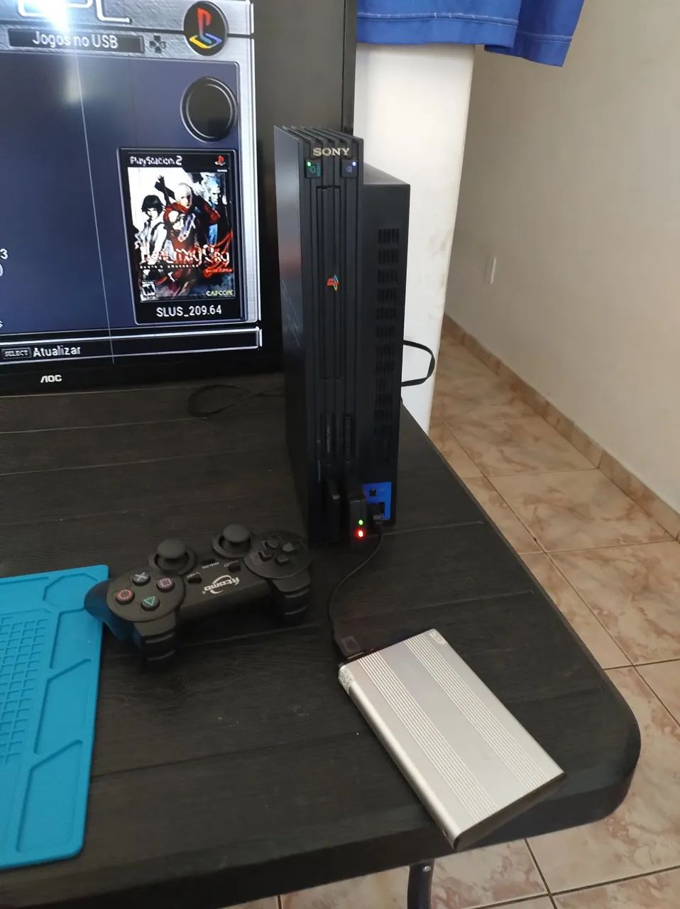 Play Station 2 FAT Cheio de jogos HD PS2 e PS1 Aceitamos Olx Pay  - Foto 2