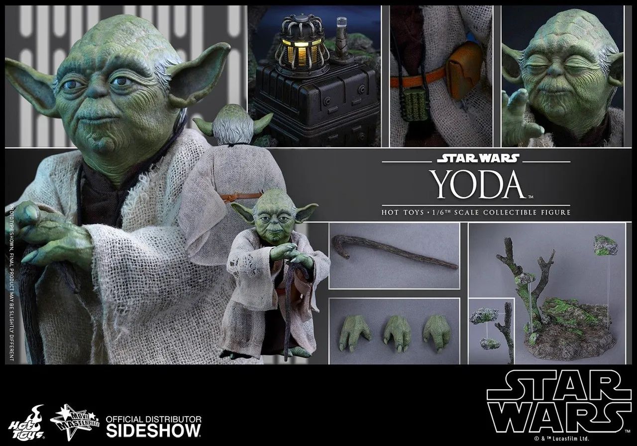 Star Wars - Yoda (EP V) - Figura de ação Hot Toys 1:6 - Hobbies e