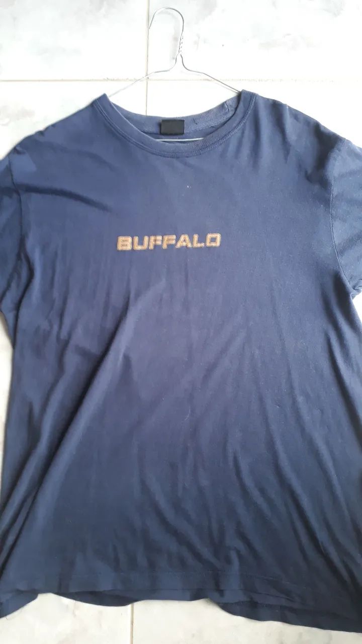 Camiseta Masculina Azul com Estampa - Foto 4