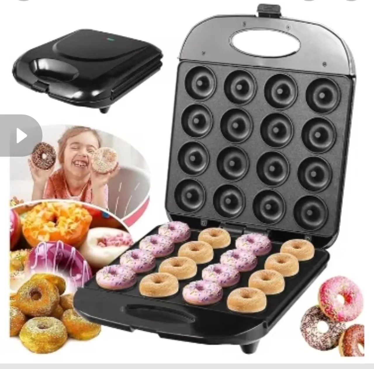 Máquina de Fazer Mini Donuts 12 em 1