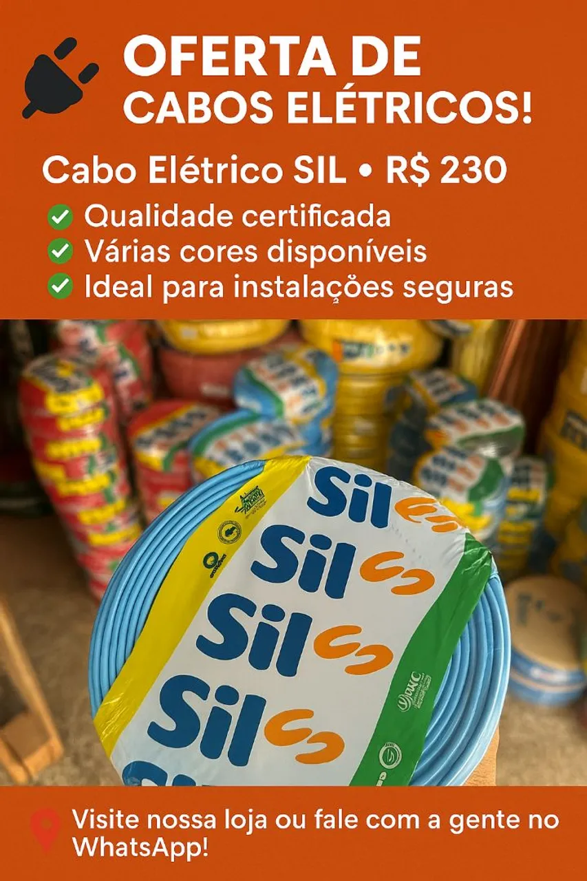 Oferta de Cabos Elétricos SIL - Instalação Segura!