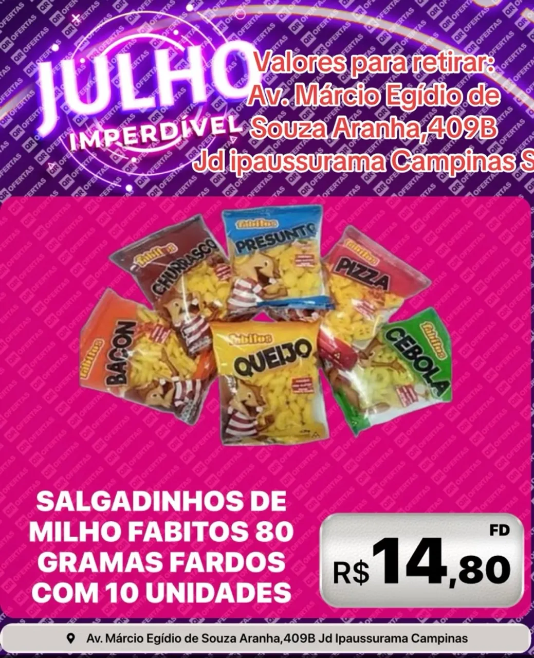 Fabitos biscoitos e salgados Imbatíveis