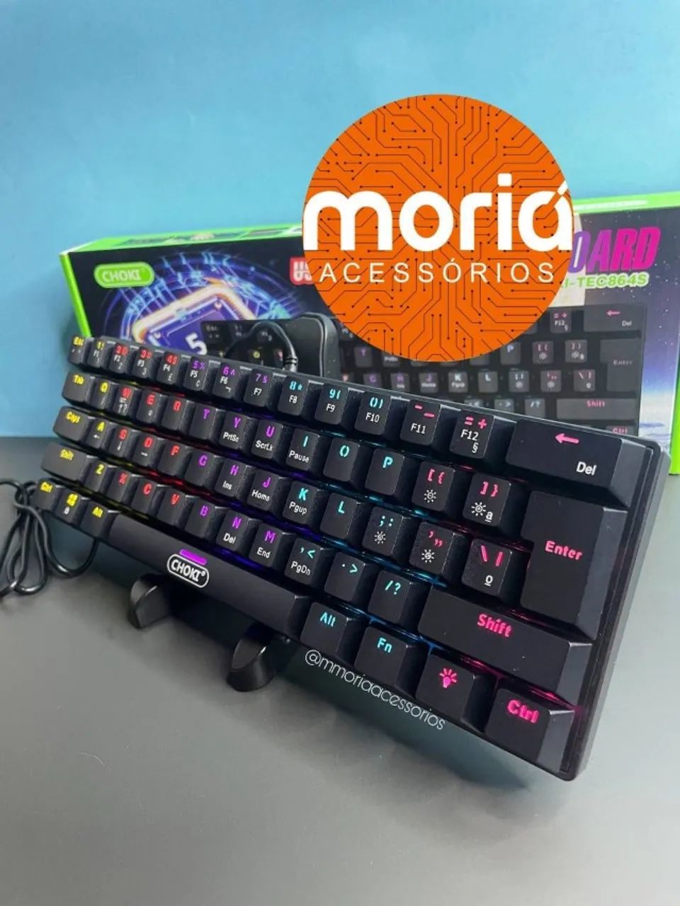 Teclado Gamer Mecânico Led USB CHOKI-TEC864S - Foto 3