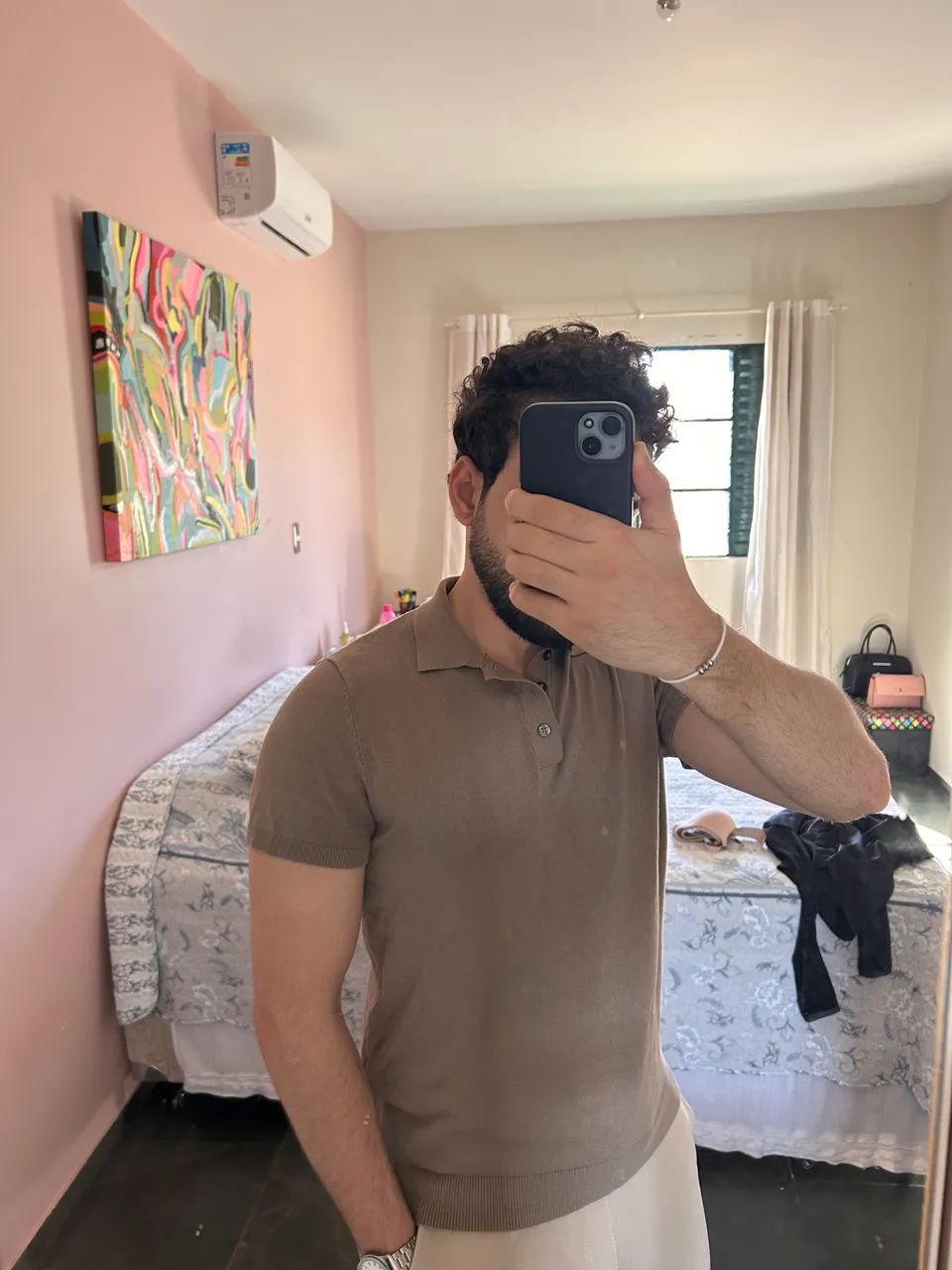 Camisa Polo Zara Tricô M - Foto 3