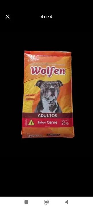 PROMOÇÃO IMPERDÍVEL WOLFEM 25KG SABOR CARNE  OMEGA 3 E 6 POR APENAS 150,00