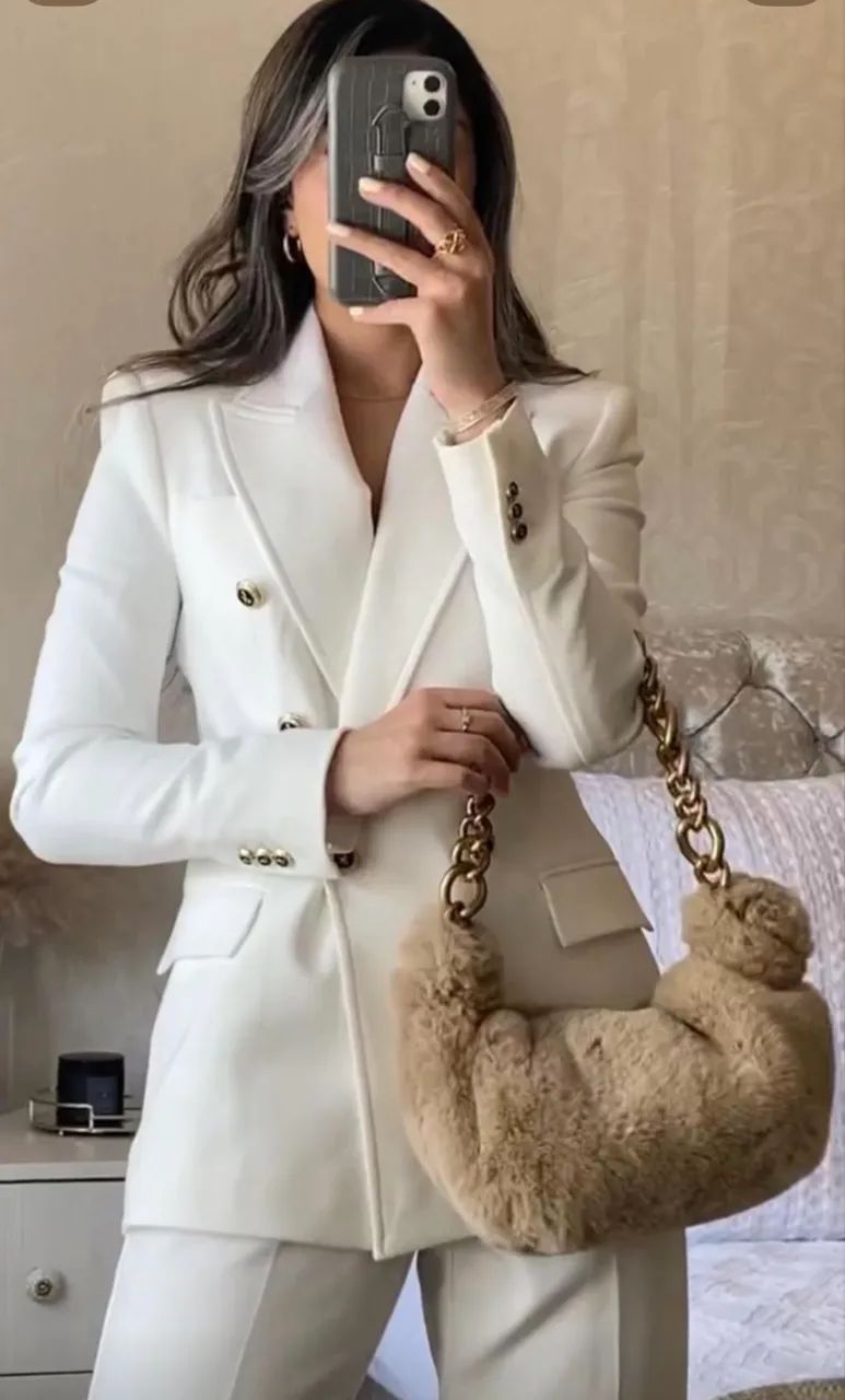 Blaser Zara branco veste 38 - Foto 2