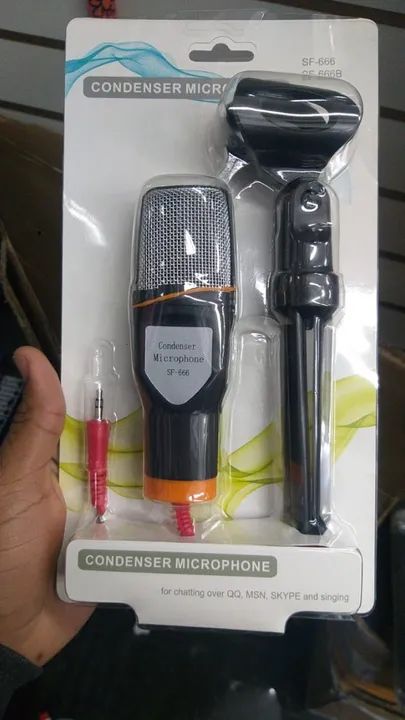 Microfone Com Fio Condensador Sf-666, não precisa de mesa de som - Foto 4