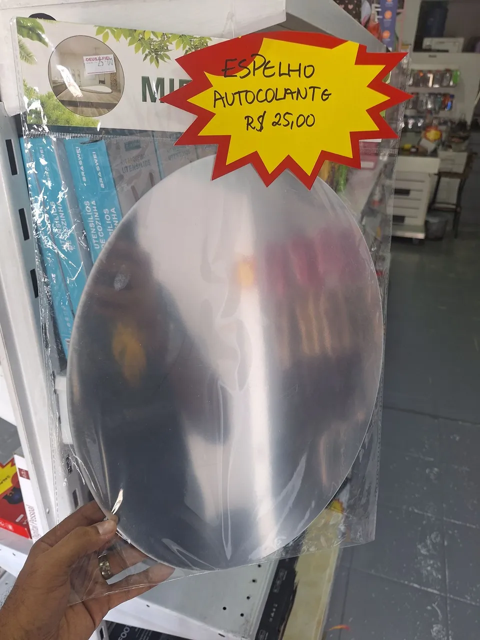 Espelho Autocolante - R$ 25,00