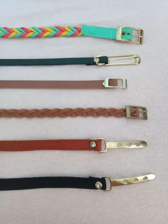 Kit com 6 cintos Femininos Fininhos  - Foto 2