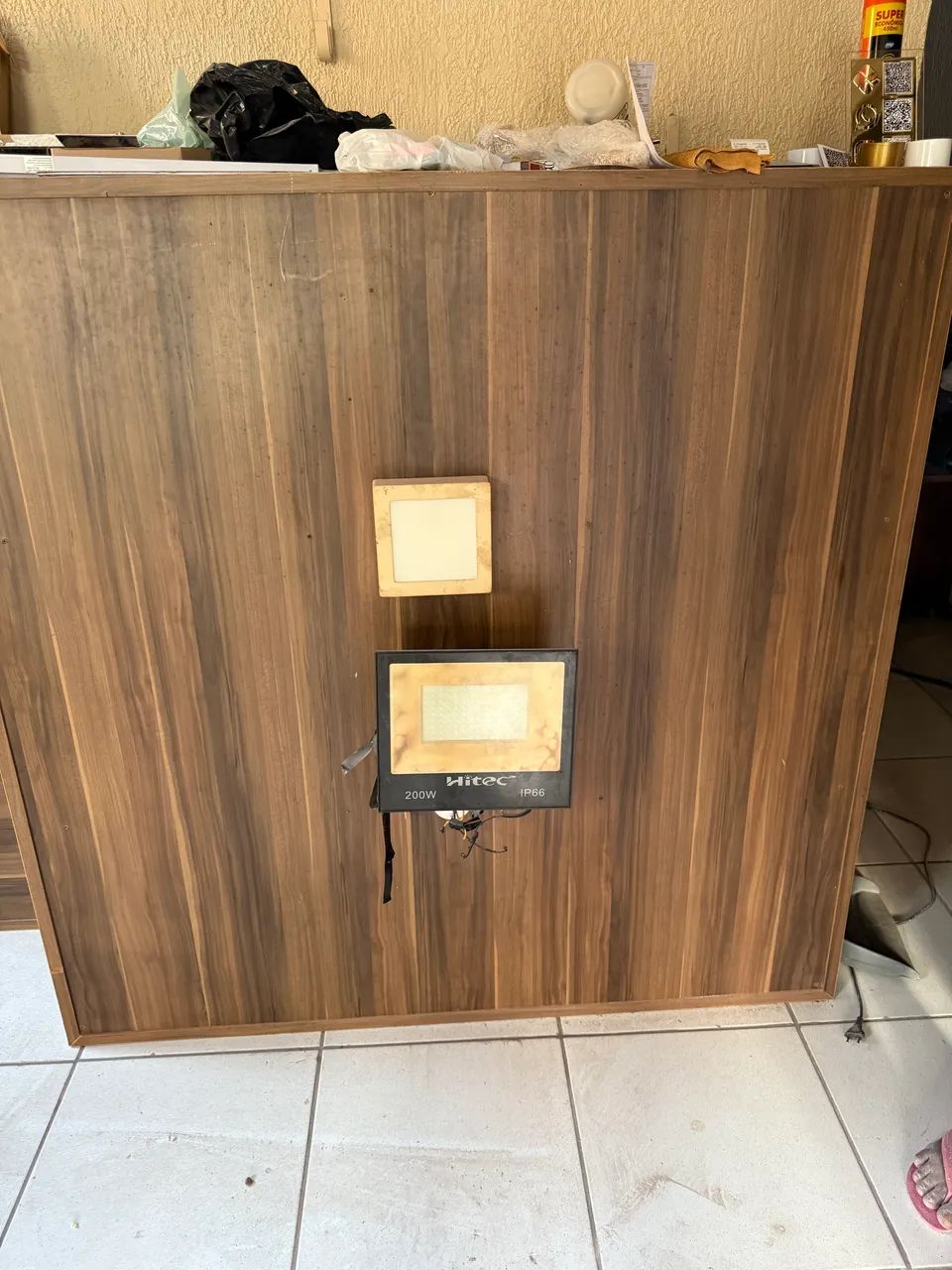 2 sancas iluminação mef 1 rack com painel de tv até 65 polegadas 