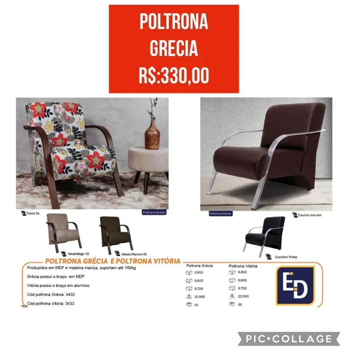 Poltrona Grécia - R$ 330,00