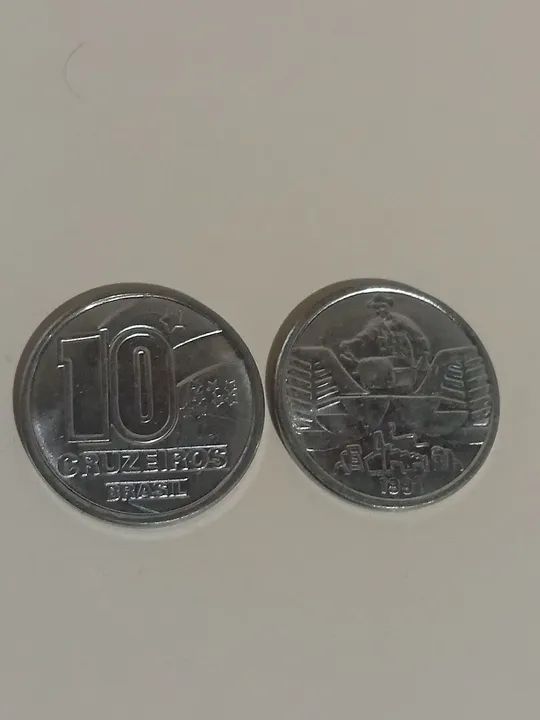 Moeda Brasileira de 10 Cruzeiros - 1991