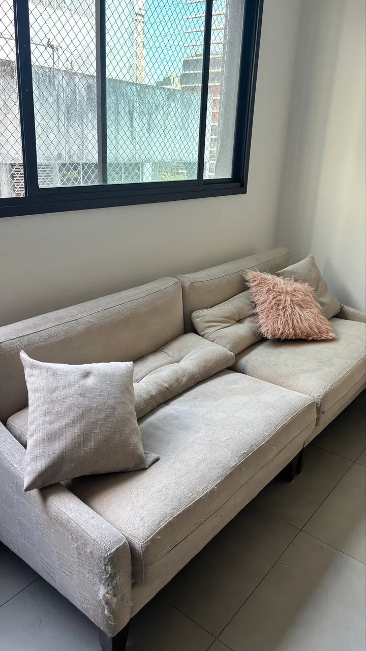 Sofá em Linho Beje - Foto 3