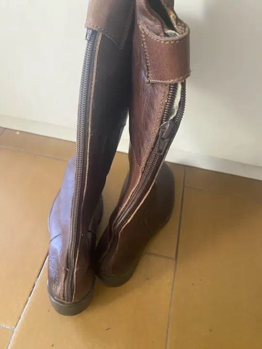 Botas de Couro Marrom - Foto 4