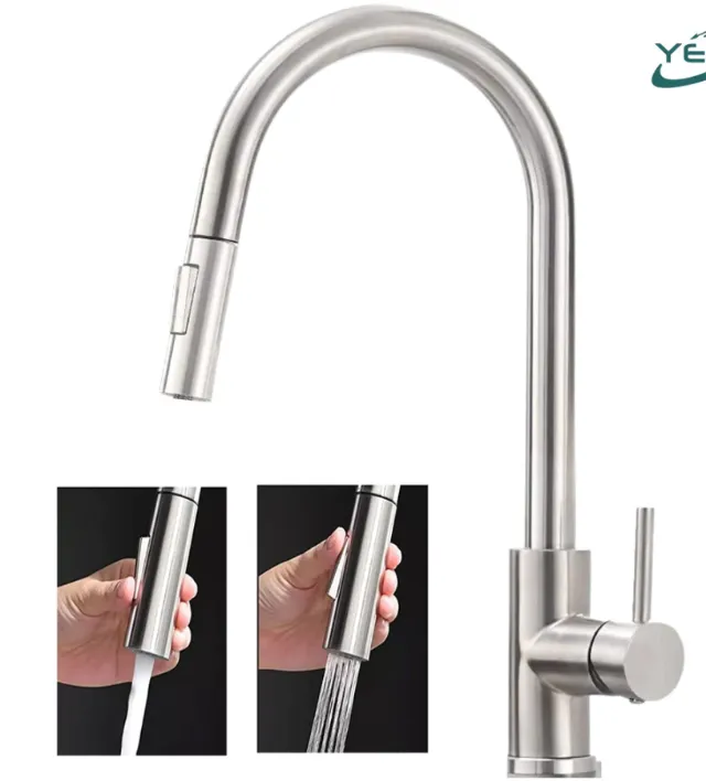 Torneira Gourmet Cozinha com Aerador Extensor - Aço Inoxidável