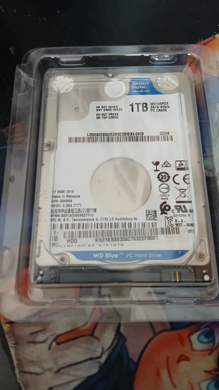 HD Interno WD Blue 1TB SATA 6Gb/s 7200RPM