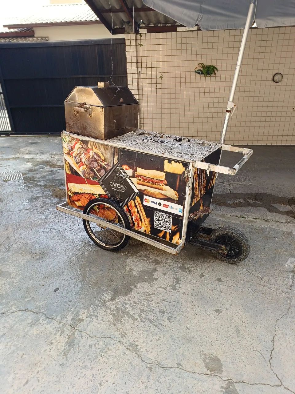 Carrinho de lanches completo para Espetinhos e Choripan  - Foto 4