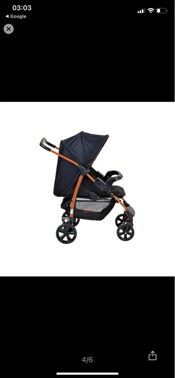 Carrinho de bebê + bebê conforto burigotto moderno e seguro