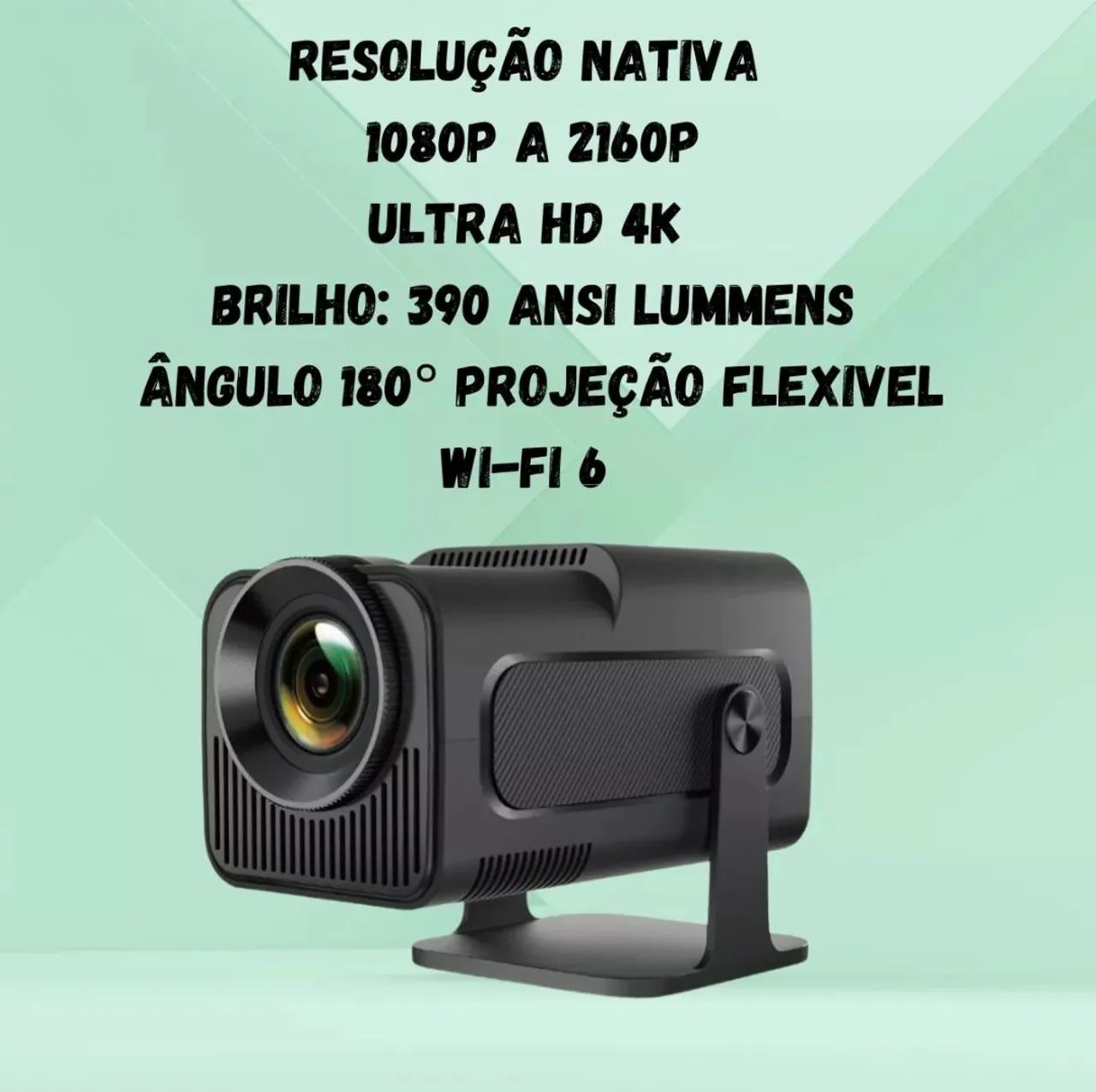 Projetor 4k Ultra Hd Hy320 Smart Wi-fi 6<br>Bluetooth Android - Foto 5