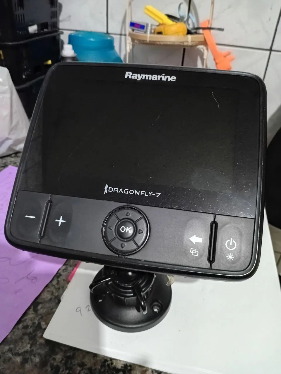 Sonar GPS Raymarine Dragonfly 7 *  Nao está ligando * sem transducer e cabo energia  - Foto 2