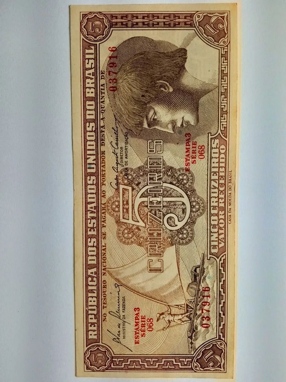 Nota de 5 cruzeiros - Brasil