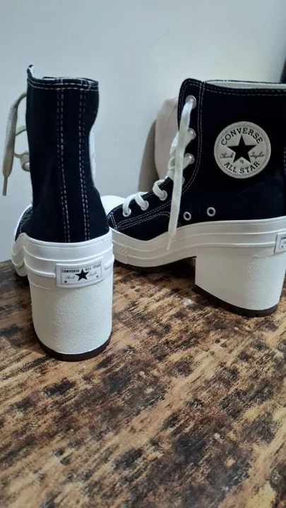 Chuck 70 De Luxe Heel Preto - Foto 4