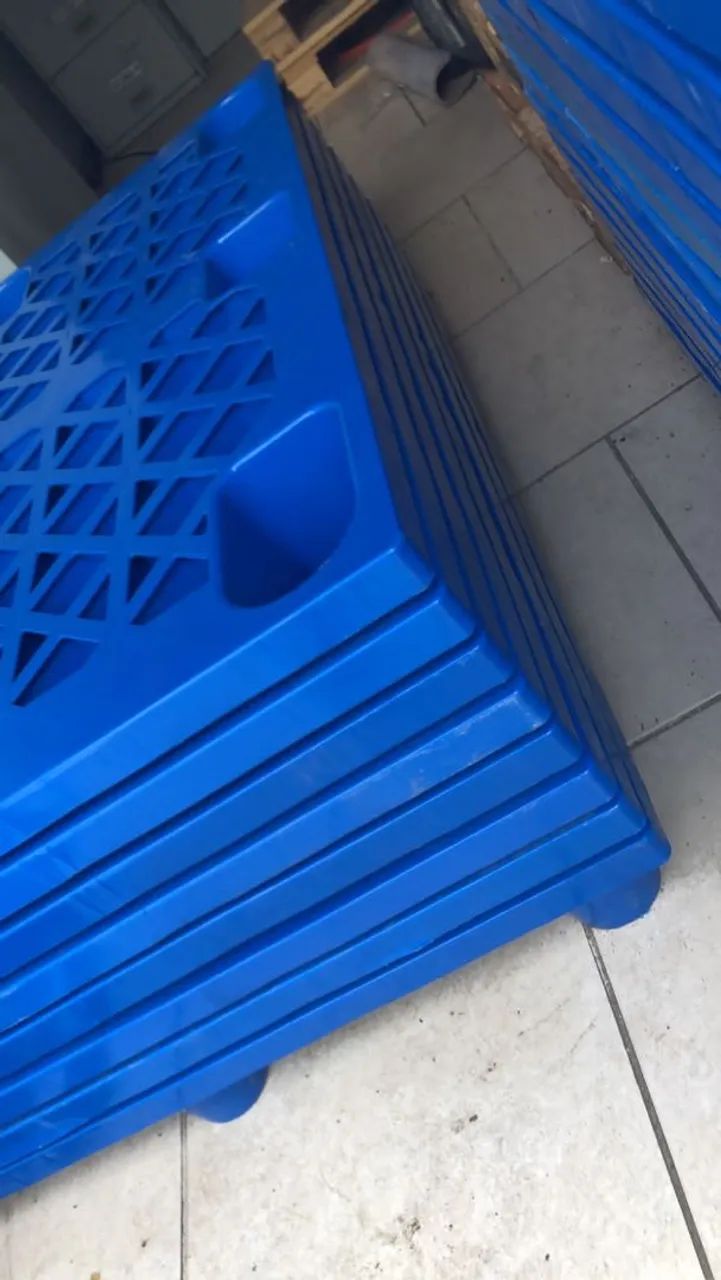 Palete Plástico Azul Resistente para Carga - Foto 2