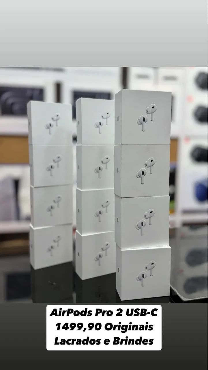 AirPods Pro 2 USB-C ORIGINAIS LACRADOS NOTA E GARANTIA!! - Fones