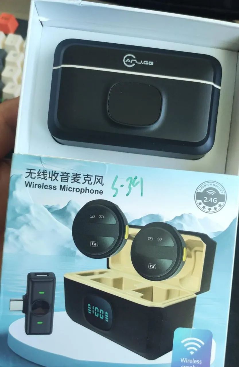 Microfone Lapela Redondo USB-C e Lightning  - Foto 4