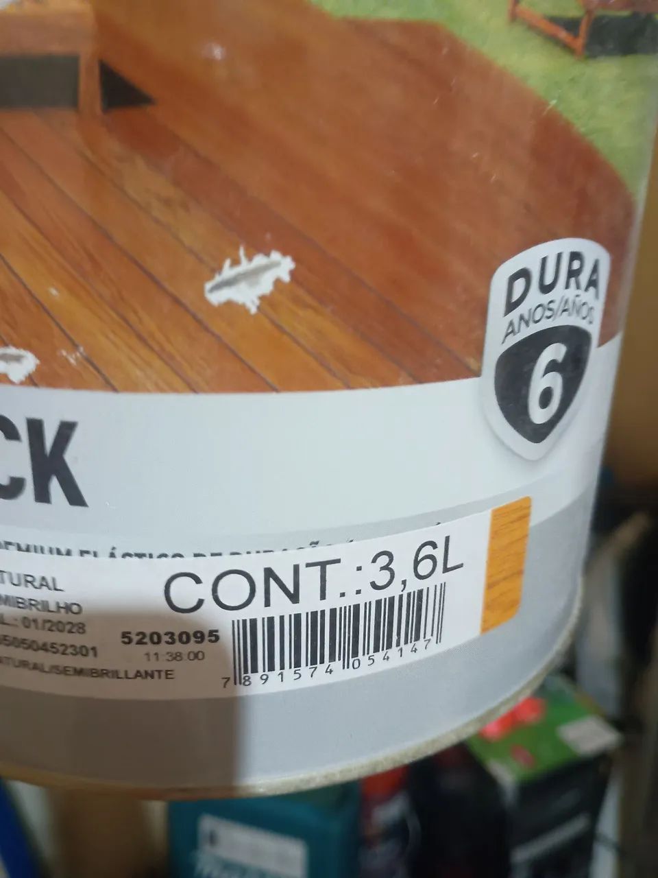 Verniz para Madeira Deck 3,6L - 6 Anos de Durabilidade