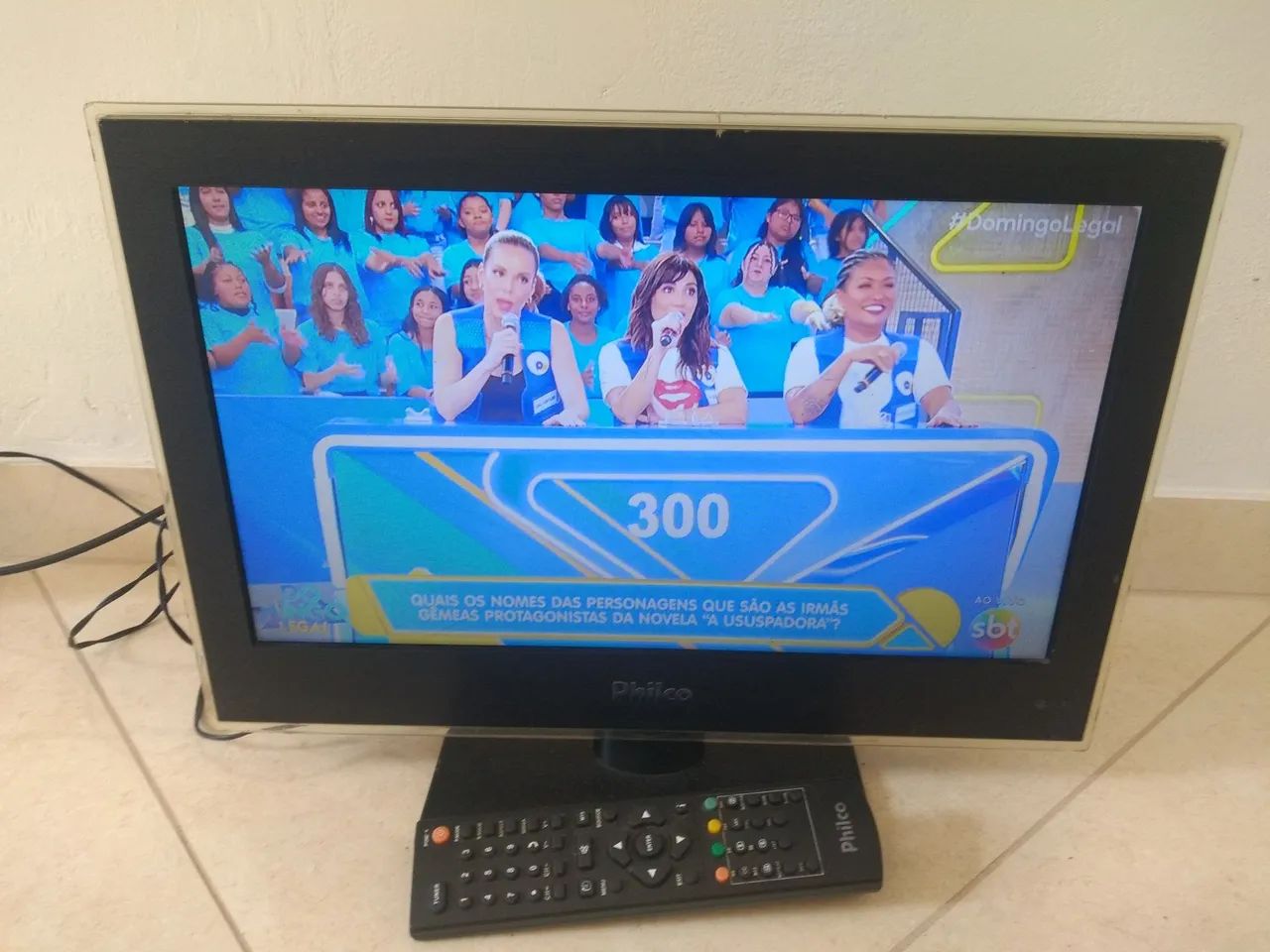 Tv led 16" com conversor 