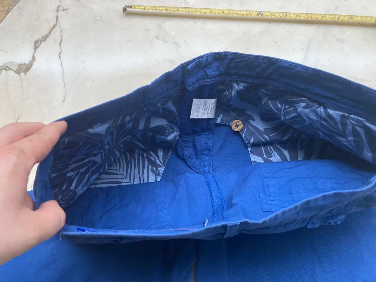 Bermuda Chino de Sarja Azul Richards  - Foto 5