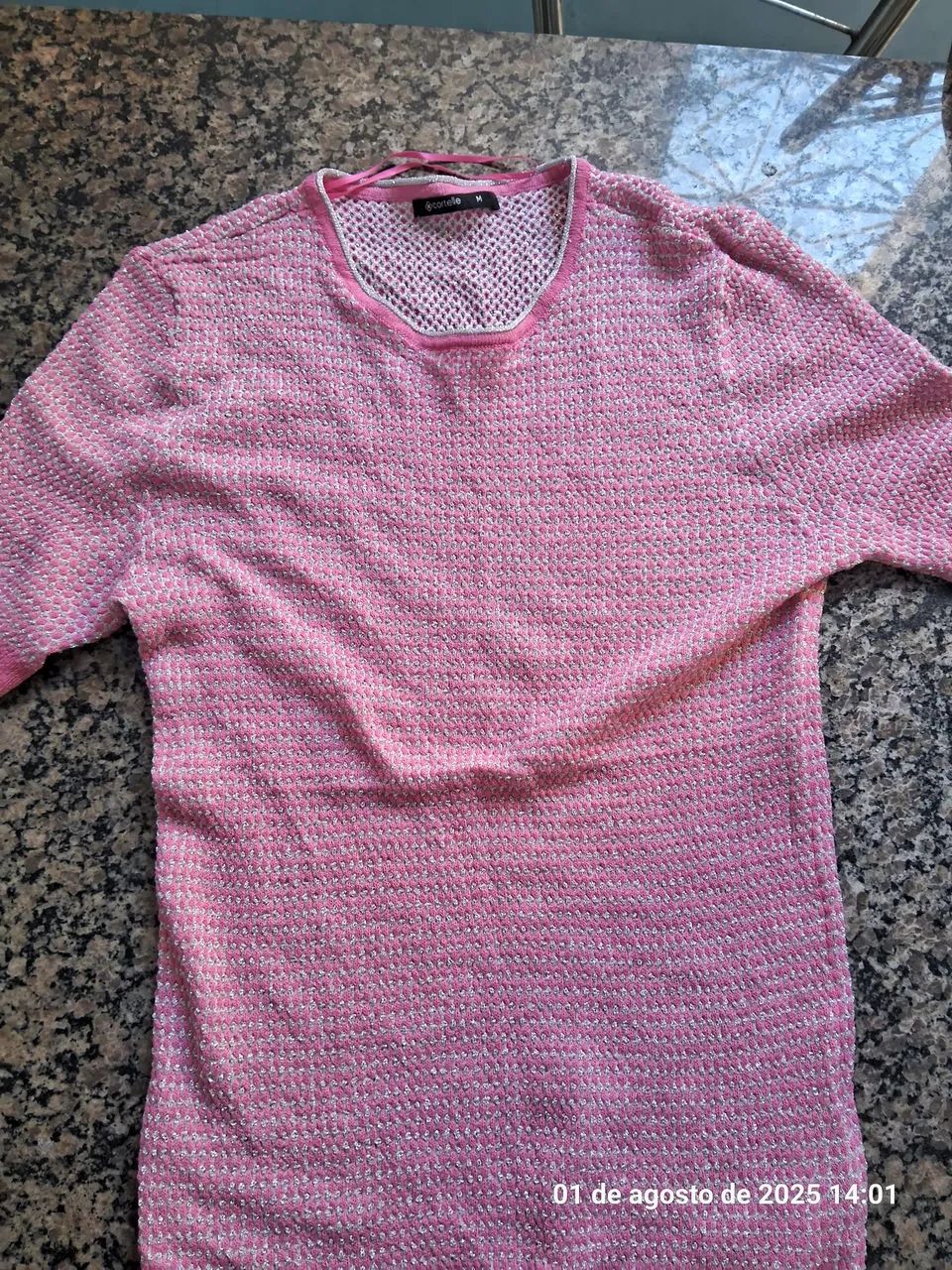 Blusa Rosa Tricot
